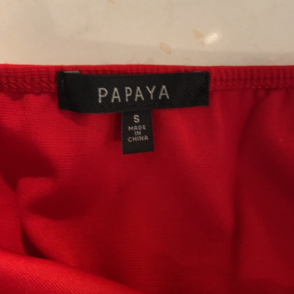 Red Ruffled Tank Top - Picture 4 of 5